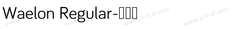 Waelon Regular字体转换